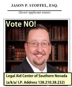Vote No! Nevada Judicial candidate Jason P. Stoffel