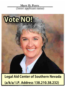 Nevada Judicial Candidates: Vote Against Mary Perry